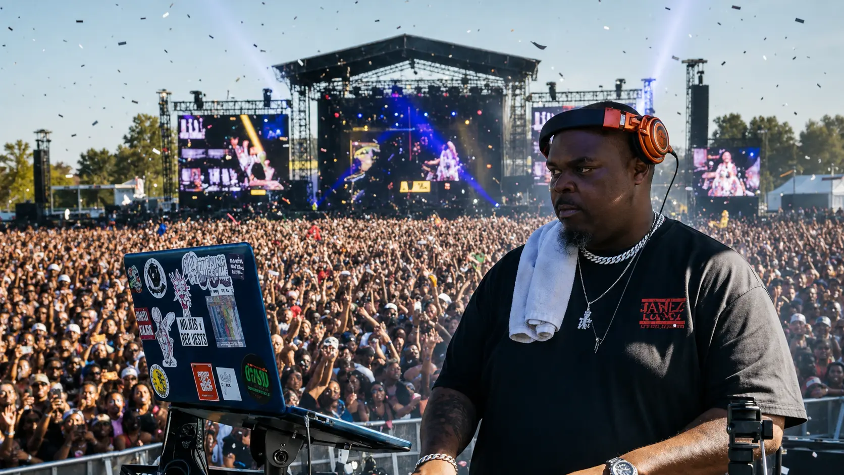 Madsticks performing live behind the decks